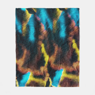 Disco-Ikat-Muster. Farbiger Dirty-Art-Hintergrund. Fleecedecke