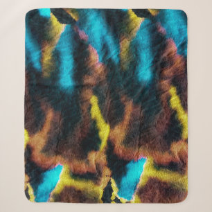 Disco-Ikat-Muster. Farbiger Dirty-Art-Hintergrund. Sherpadecke
