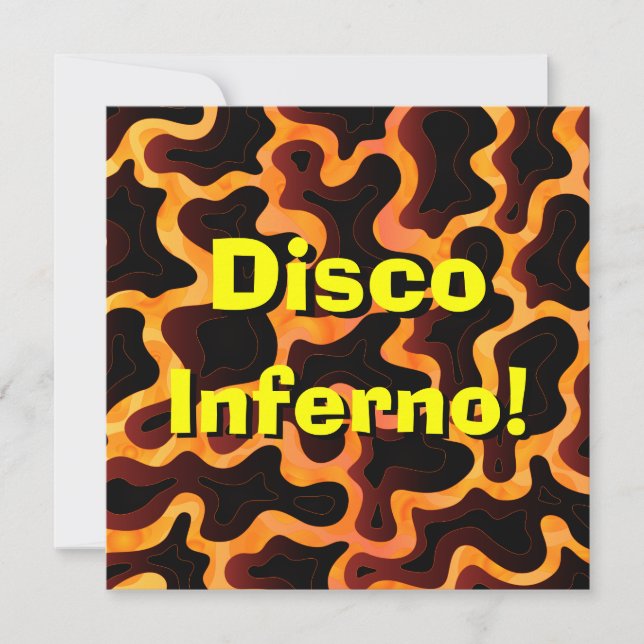 Disco-Inferno-Einladung Einladung (Vorderseite)