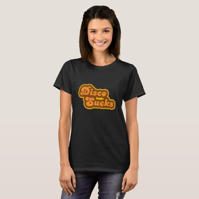 Disco ist zum Kotzen, Retro 70er Logo T-Shirt (Vorne ganz)