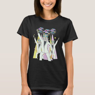 Disco-Katze Kätzchen-Party EDM-Musik Rave Techno T-Shirt