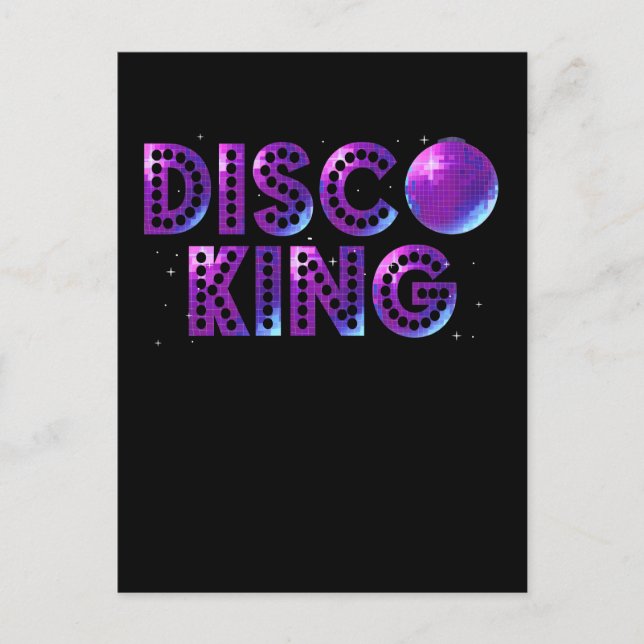 Disco King Dancing 70er 80er 90er Jahre Music Lieb Postkarte (Vorderseite)