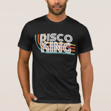 Disco King Retro Regenbogen, weißer Text