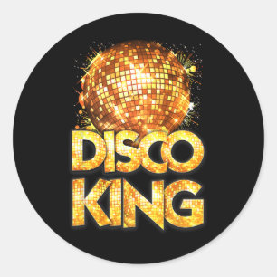 Disco King - Siebziger Jahre Kostüm Disco Kugel Vi Runder Aufkleber