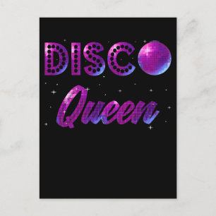 Disco-Königin tanzt 70er 80er 90er Musik Liebe Postkarte