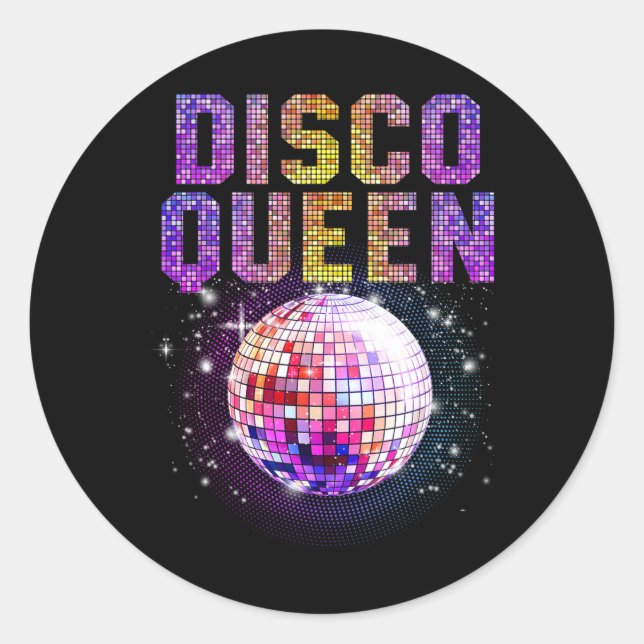 Disco Königin über die Burg Funk Runder Aufkleber (Vorderseite)