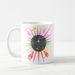 Disco-Kugel 1970er Jahre Tie-Dye-Tanzparty Kaffeetasse
