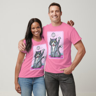 Disco-Kugel-Katze-Cartoon-Spaß-Kunst T-Shirt