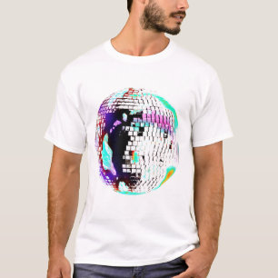 Disco-Kugel Retro-Neon 70er 80er T-Shirt