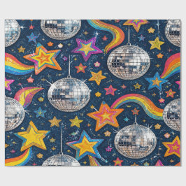Disco-Kugel-Sterne Wrap Geschenkpapier