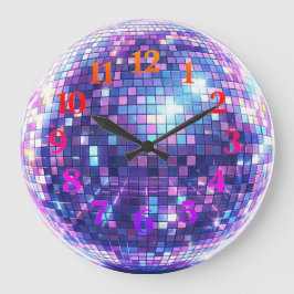 Disco-Kugel-Wanduhr | Anpassbar Große Wanduhr