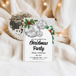 Disco-Kugel-Weihnachtsfeier  Einladung