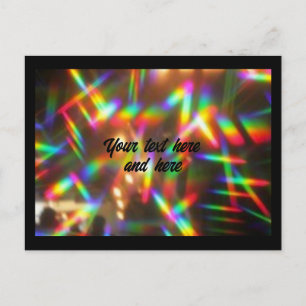 Disco leuchtet Hologramm-Fackelkristall-Prisma Postkarte