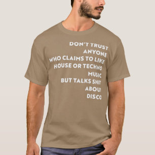 Disco Liebhaber von 80er Dance Music Vs House und  T-Shirt
