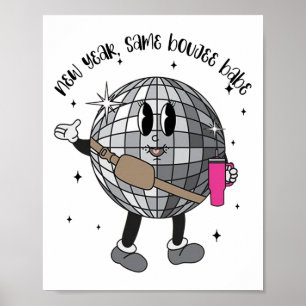 Disco Ll Neujahr Gleicher Boujee Frohe Weihnachten Poster