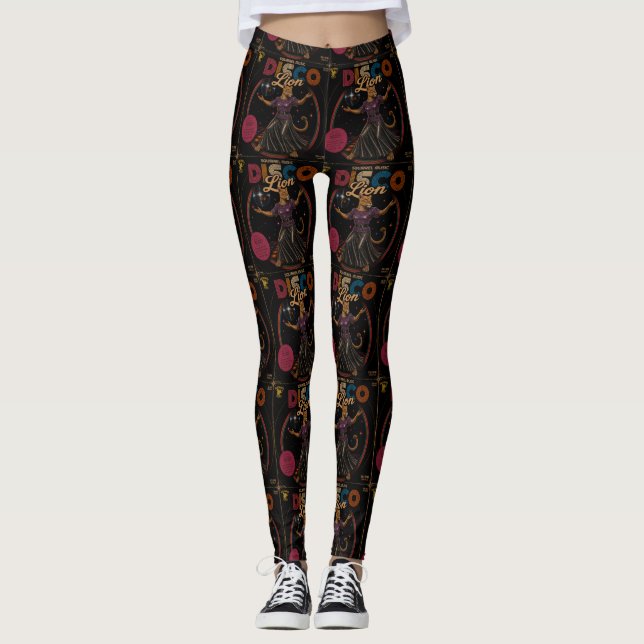 Disco-Löwin Leggings (Vorderseite)