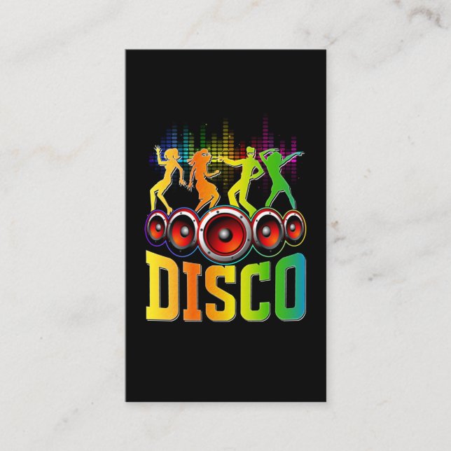 Disco Music 80er 90s Party Groove Funky Music Visitenkarte (Vorderseite)