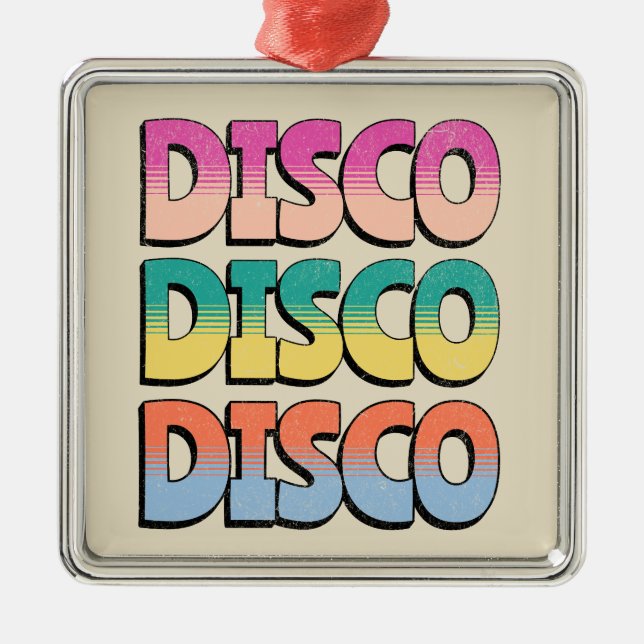 Disco-Musik Ornament Aus Metall (Vorne)