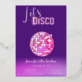 Disco Neon Bachelorette von lass Folieneinladung