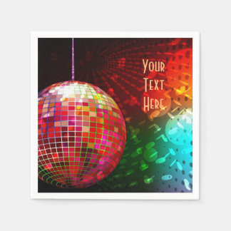 Disco Night 70's Retro Disco Ball Napkins Serviette