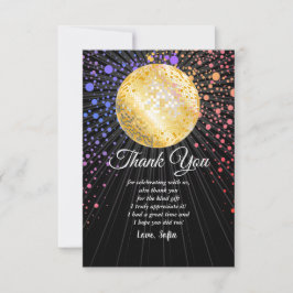 Disco Party Dance Party 70er Diskothek Dankeskarte