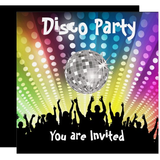 Disco Party Einladung Irgendeine Feier Zazzle Ch