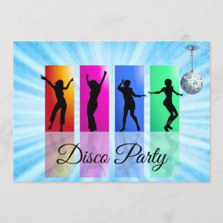 Disco Party Retro Tanz Geburtstagsparty Einladung
