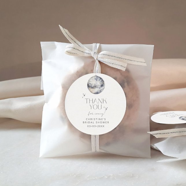 Disco Party Vielen Dank Runder Aufkleber (Von Creator hochgeladen)