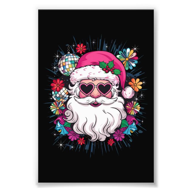 Disco Pink Weihnachten Weihnachten Weihnachten Wei Fotodruck (Vorne)