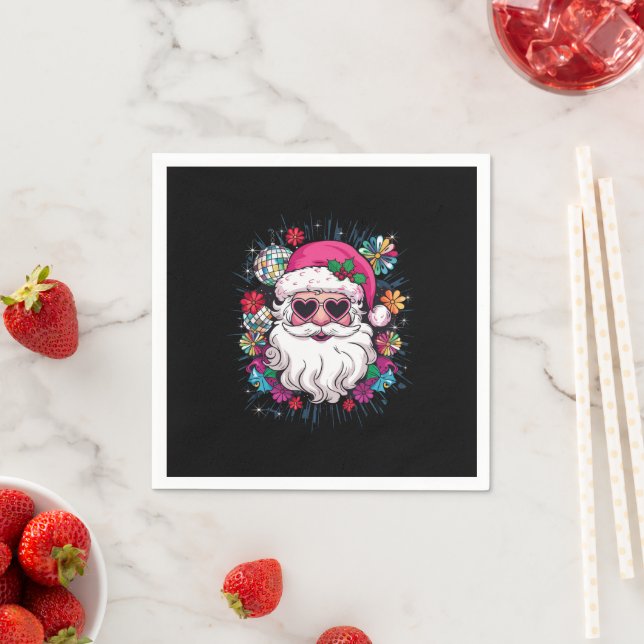 Disco Pink Weihnachten Weihnachten Weihnachten Wei Serviette (Beispiel)