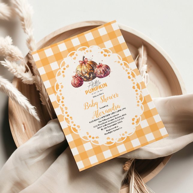 Disco Pumpkin Patch Baby Dusche Einladung (Von Creator hochgeladen)