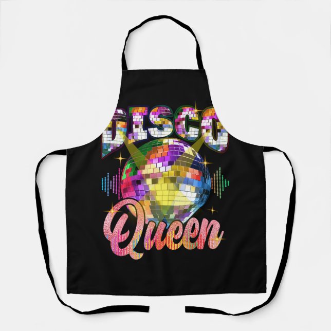Disco Queen 70er Themed Dancing 70 Ball Cost Schürze (Vorderseite)