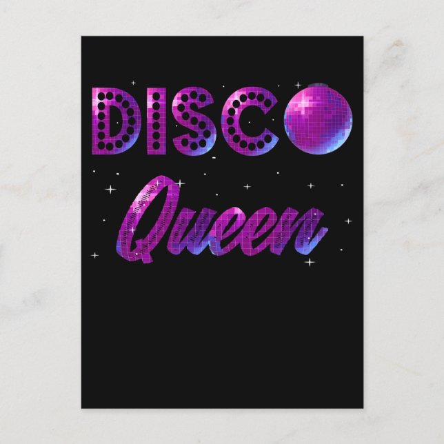 Disco Queen Dancing 70er 80er 90er Music Liebe Postkarte (Vorderseite)