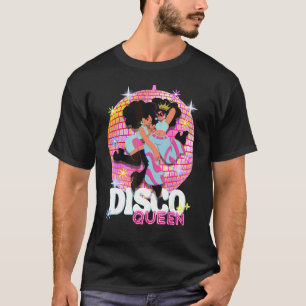 Disco Queen Disco Dancing Party Ball Groovy 70er H T-Shirt