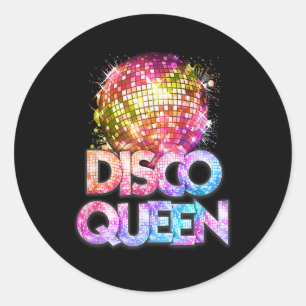 Disco Queen - Disco der 70er Jahre Themenwelt der Runder Aufkleber