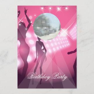 Disco Retro Anniversaire Fête Invitation