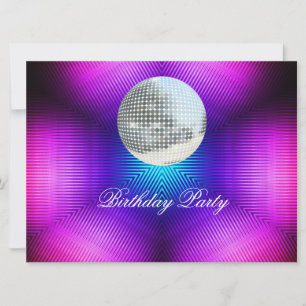 Disco Retro Anniversaire Fête Invitation