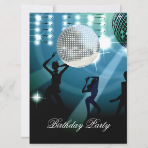 Disco-Retro-Geburtstagseinladung Einladung