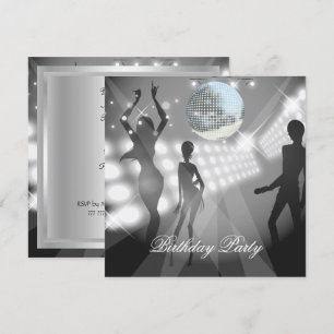 Disco-Retro-Geburtstagseinladung Einladung