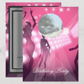 Disco Retro Geburtstagsparty Einladung
