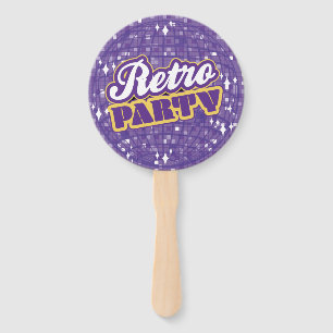 DISCO RETRO PARTY HAND FAN FÄCHER