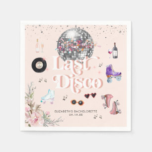 Disco Retro Roller Skaten Bachelorette Serviette