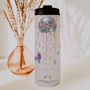 Disco Retro Roller Skaten Bachelorette Thermosbecher