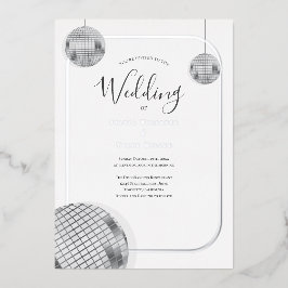Disco Retro Wedding Folieneinladung