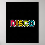 DISCO-Retrovinyl Poster<br><div class="desc">Disco-Liebhaber freuen sich über dieses lustige und leuchtend farbige Design!</div>