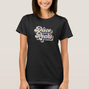 Disco Rocks Retro 70er ästhetische Männer Frauen T-Shirt