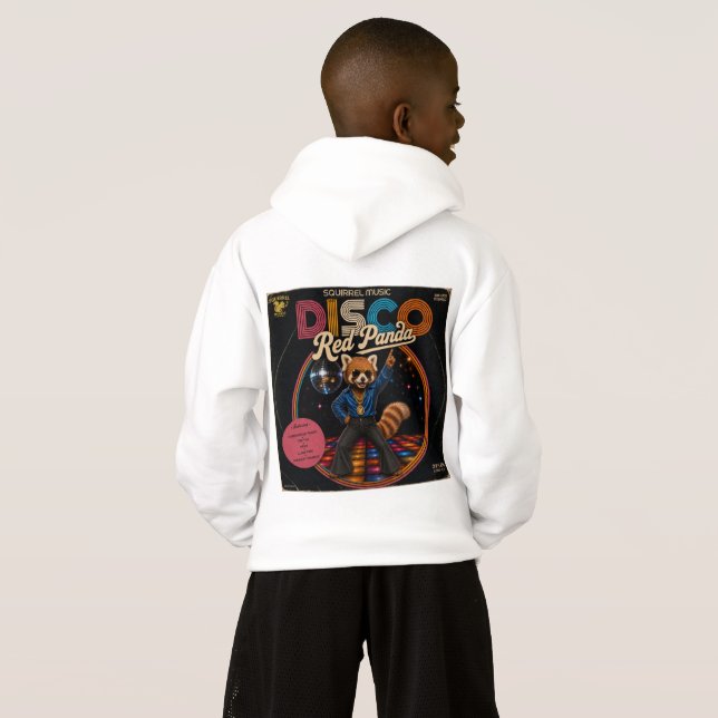 Disco Roter Panda Hoodie (Schwarz voll)