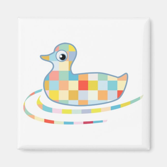 Disco Rubber Ducky Magnet (Vorne)