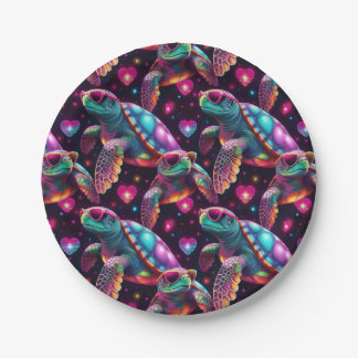 Disco Sea Turtle Pappteller