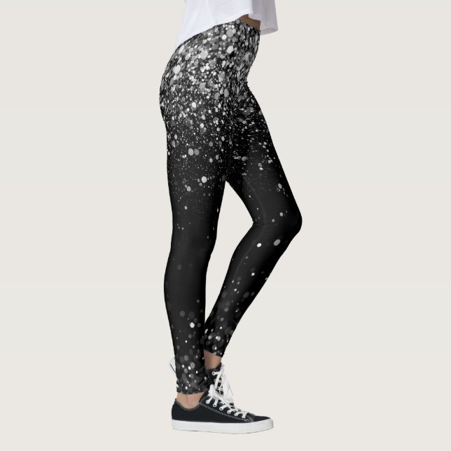 Disco-Silber-Glamour  Leggings (Rechts)